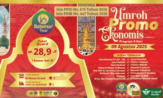 Paket Umrah Promo,Awal Musim 1447H,  Ahz-Btt,  9 Hari, Keberangkatan 09 Agustus 2025